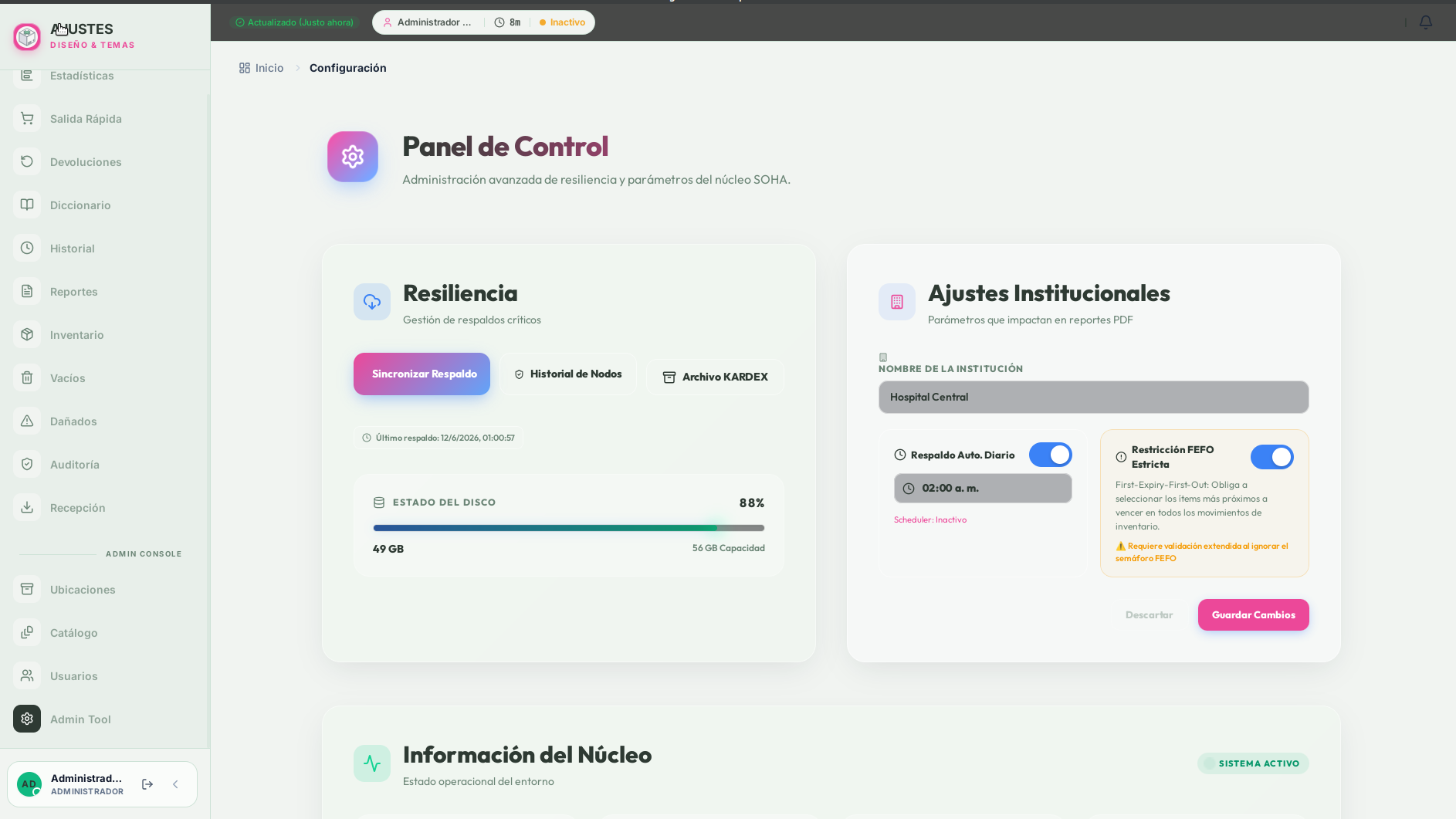 Herramienta de administración